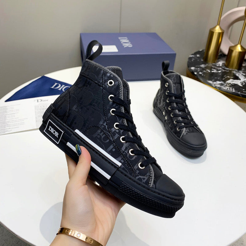 B23 High-Top Sneaker Black r Oblique Canvas
