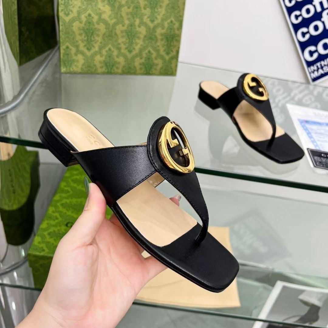 Fashion new Flip-flops square head sandals PD10062643