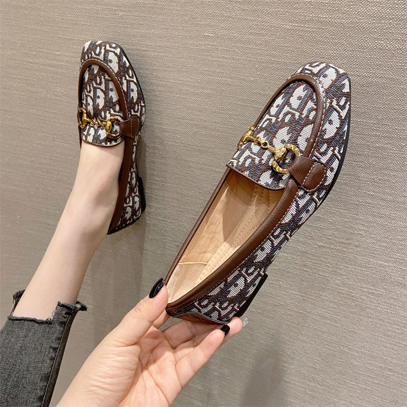 One foot flat sole single shoe for lazy women's shoes PF10041020