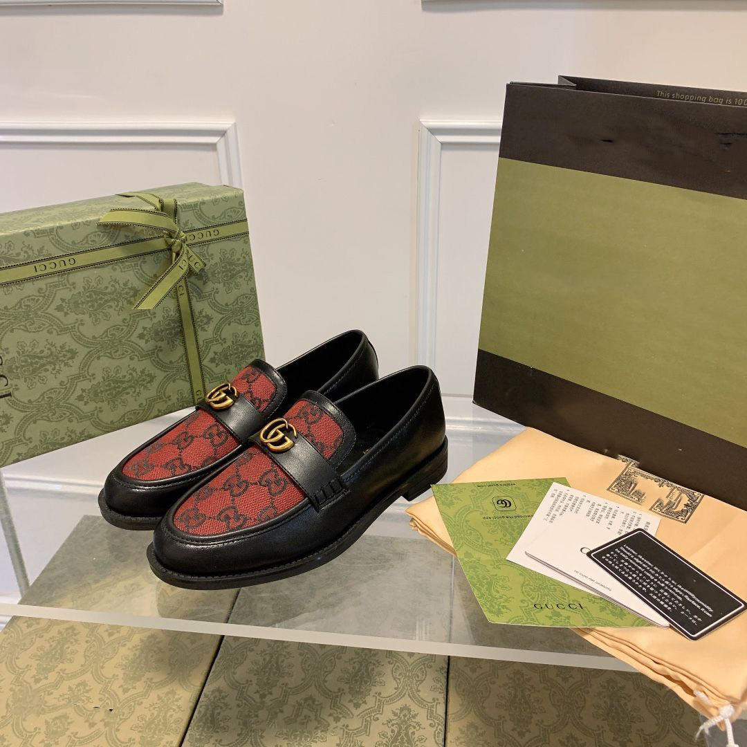 Formal Handmade Leather G Logo Women's Loafers