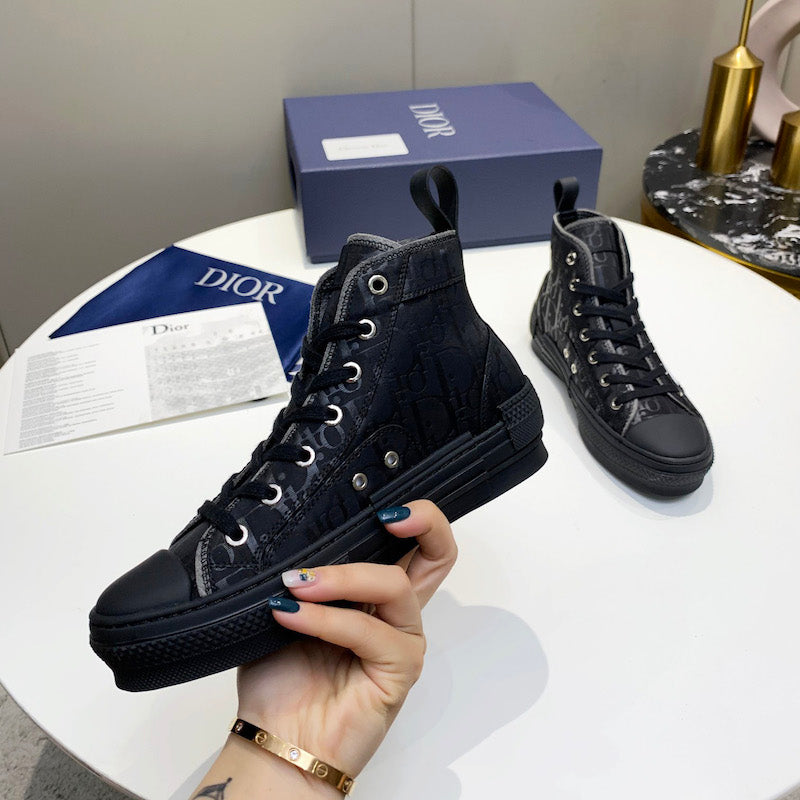 B23 High-Top Sneaker Black r Oblique Canvas