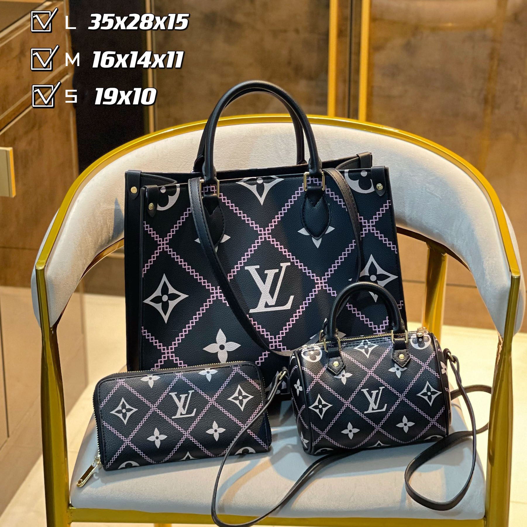 New fashion design style all-match three-piece bag S4