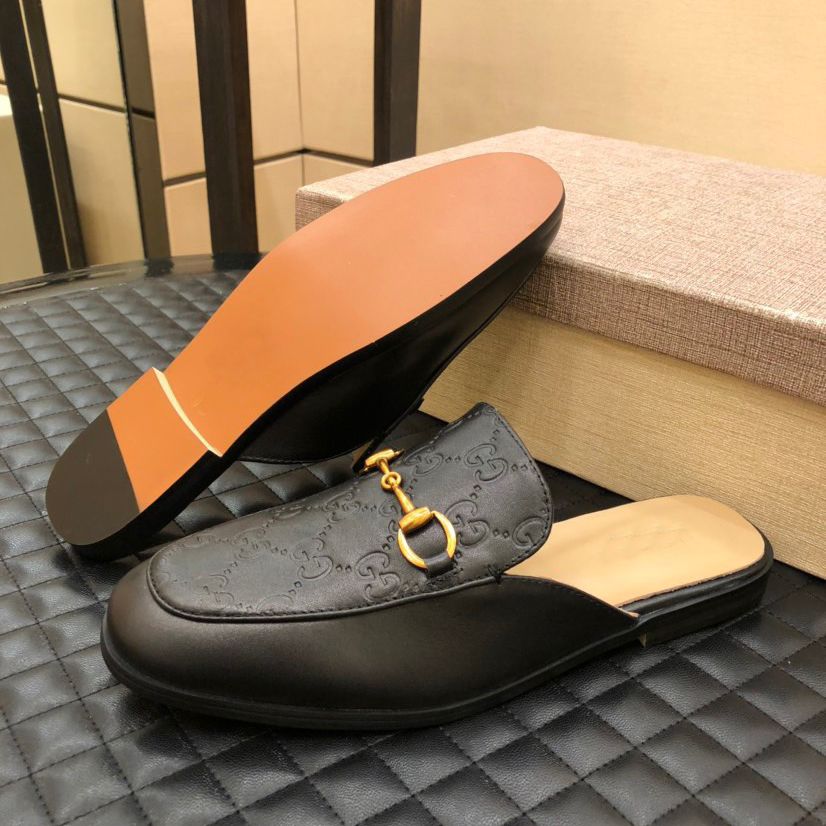 Men's Classic Lightweight Rubber Flexible Half Slippers-7