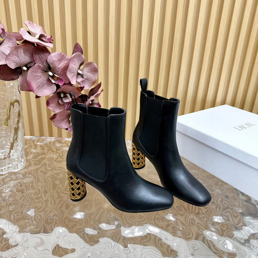 New bird cage heel short boots heel height: 8cm