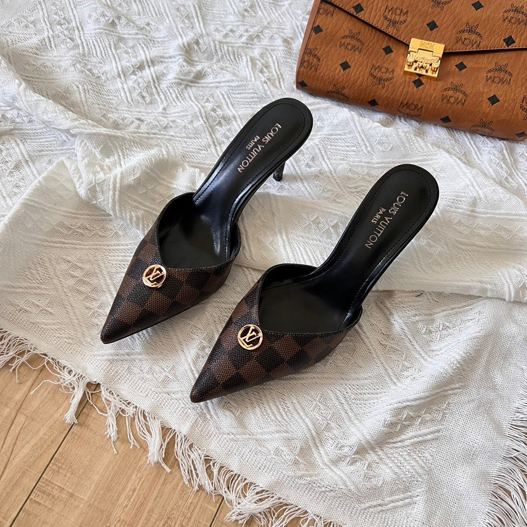 Sheepskin pointed toe high heels with heel height 6.0CM/8.0CM