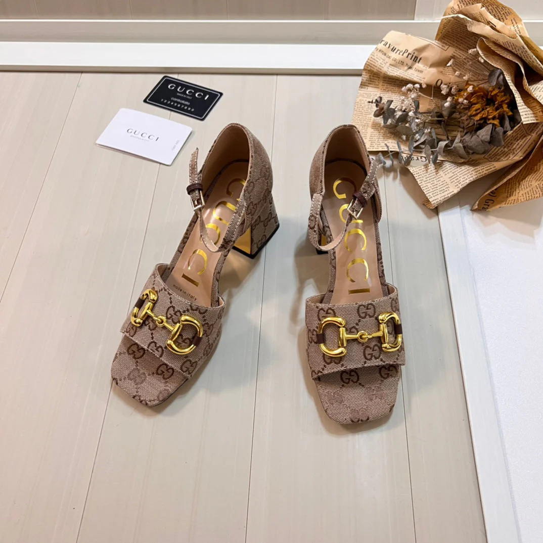 Thick-heeled sandals, heel height 7.0cm