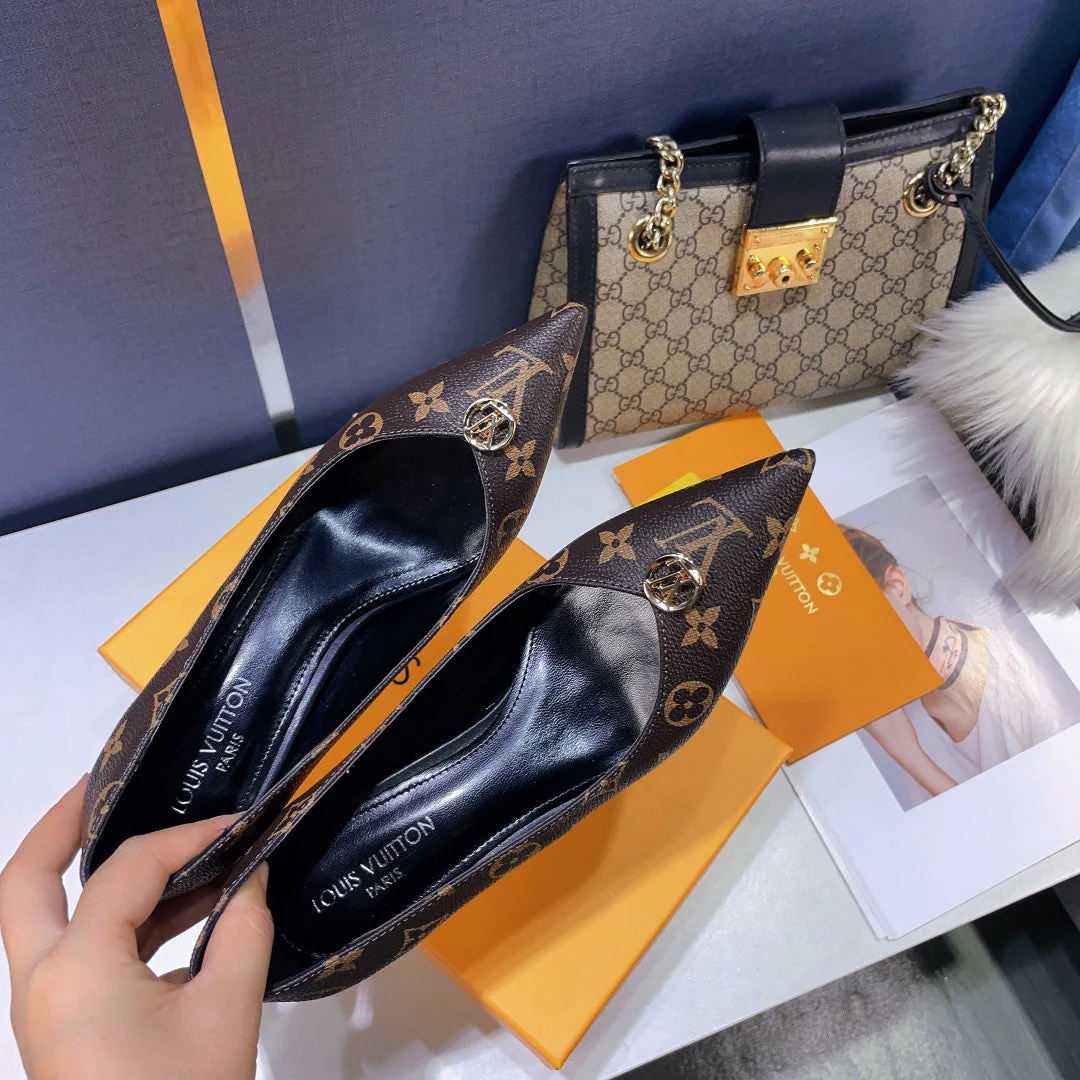 Calfskin catwalk shoes Height 7.5cm