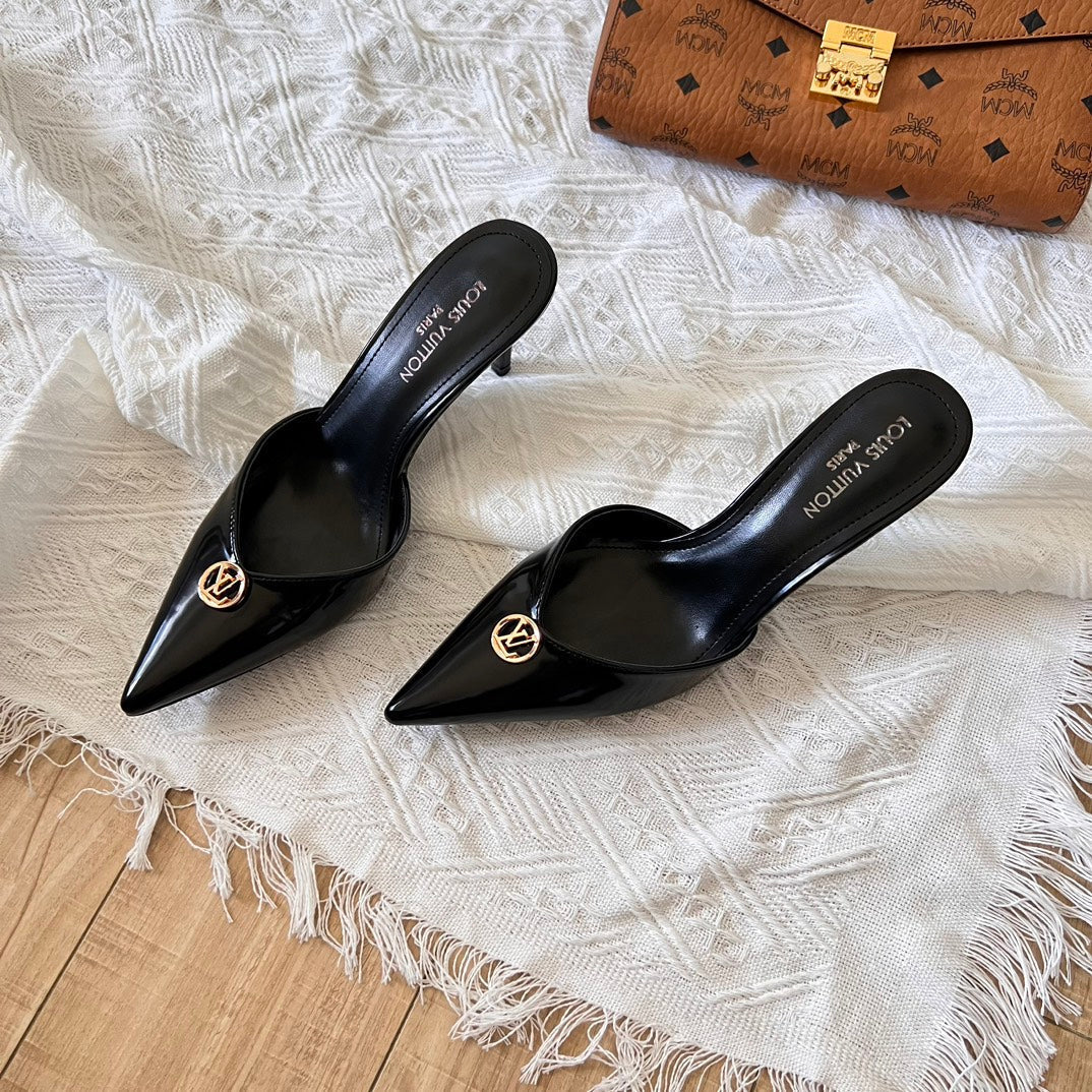 Sheepskin pointed toe high heels with heel height 6.0CM/8.0CM