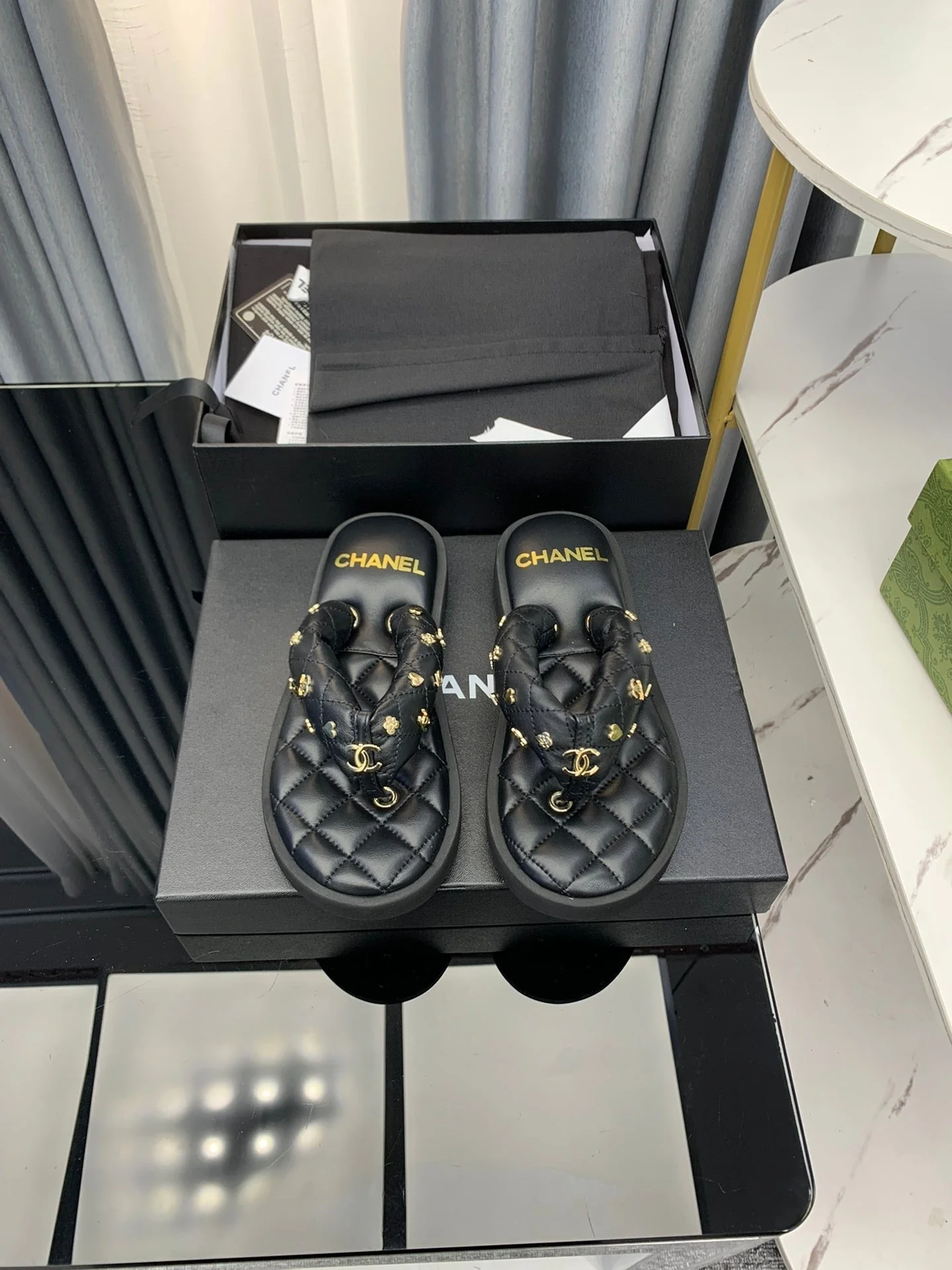 New Black Flip Flops