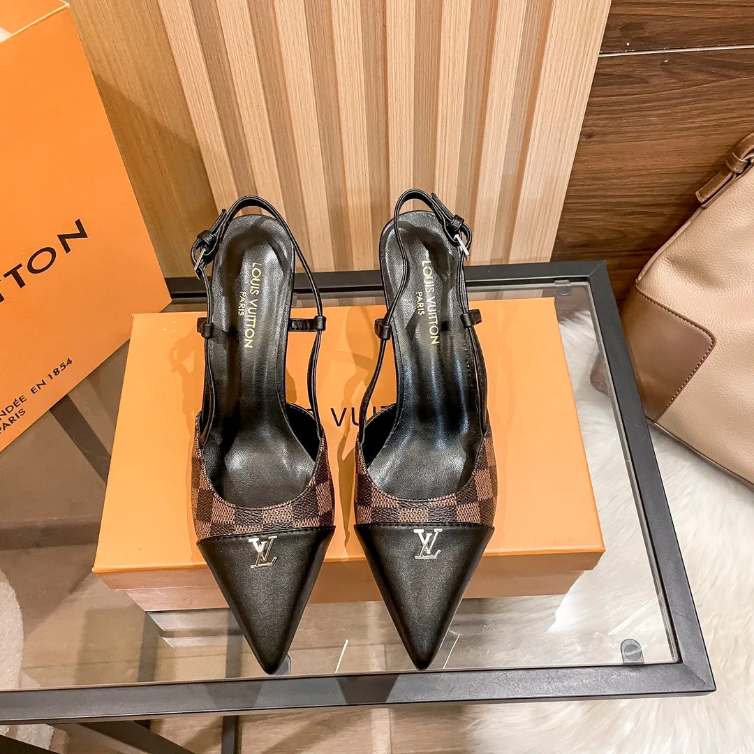 Pointed toe presbyopic sandals Height: 8cm