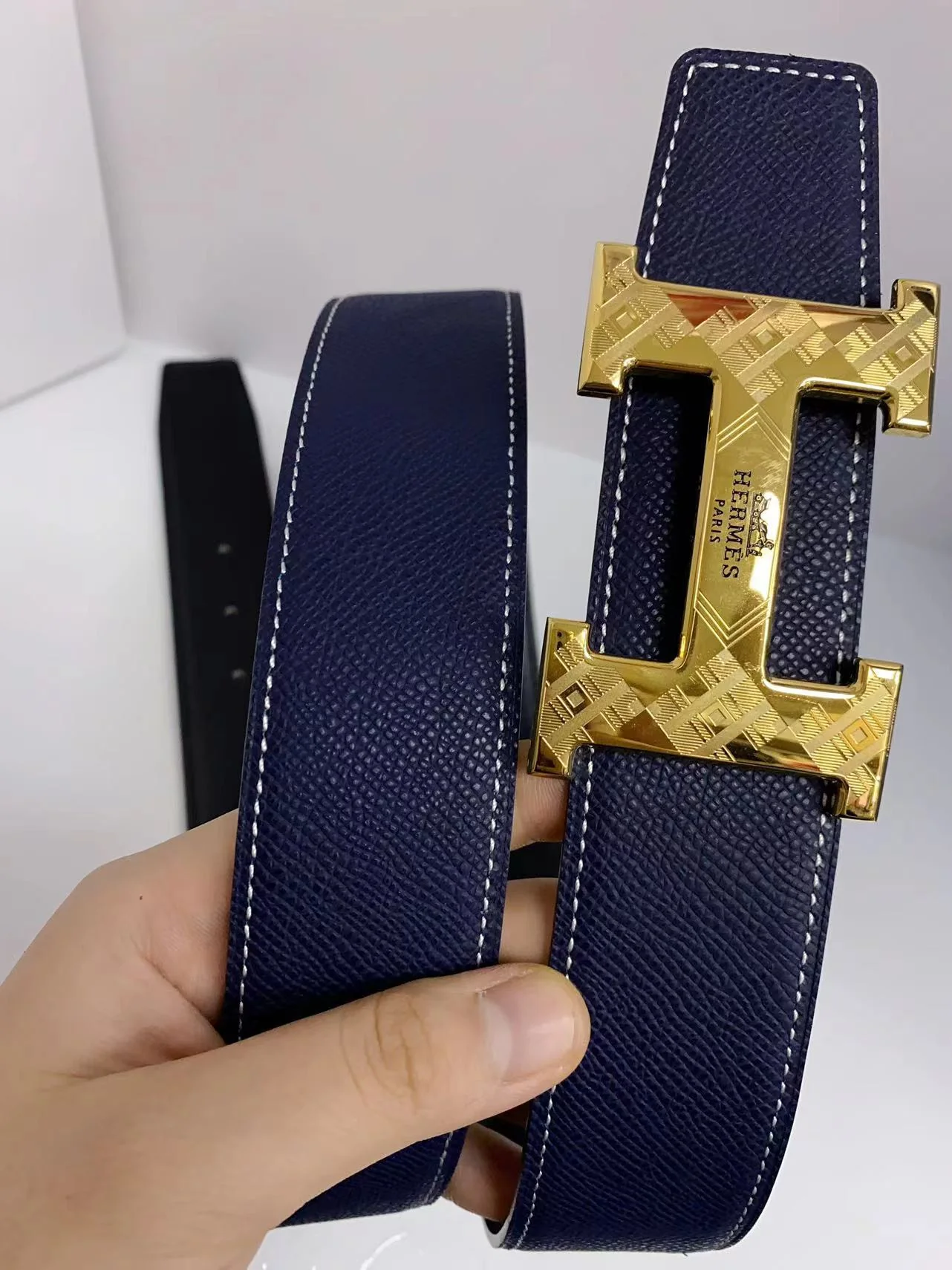 Double-sided men's 38MM stainless steel welding belt