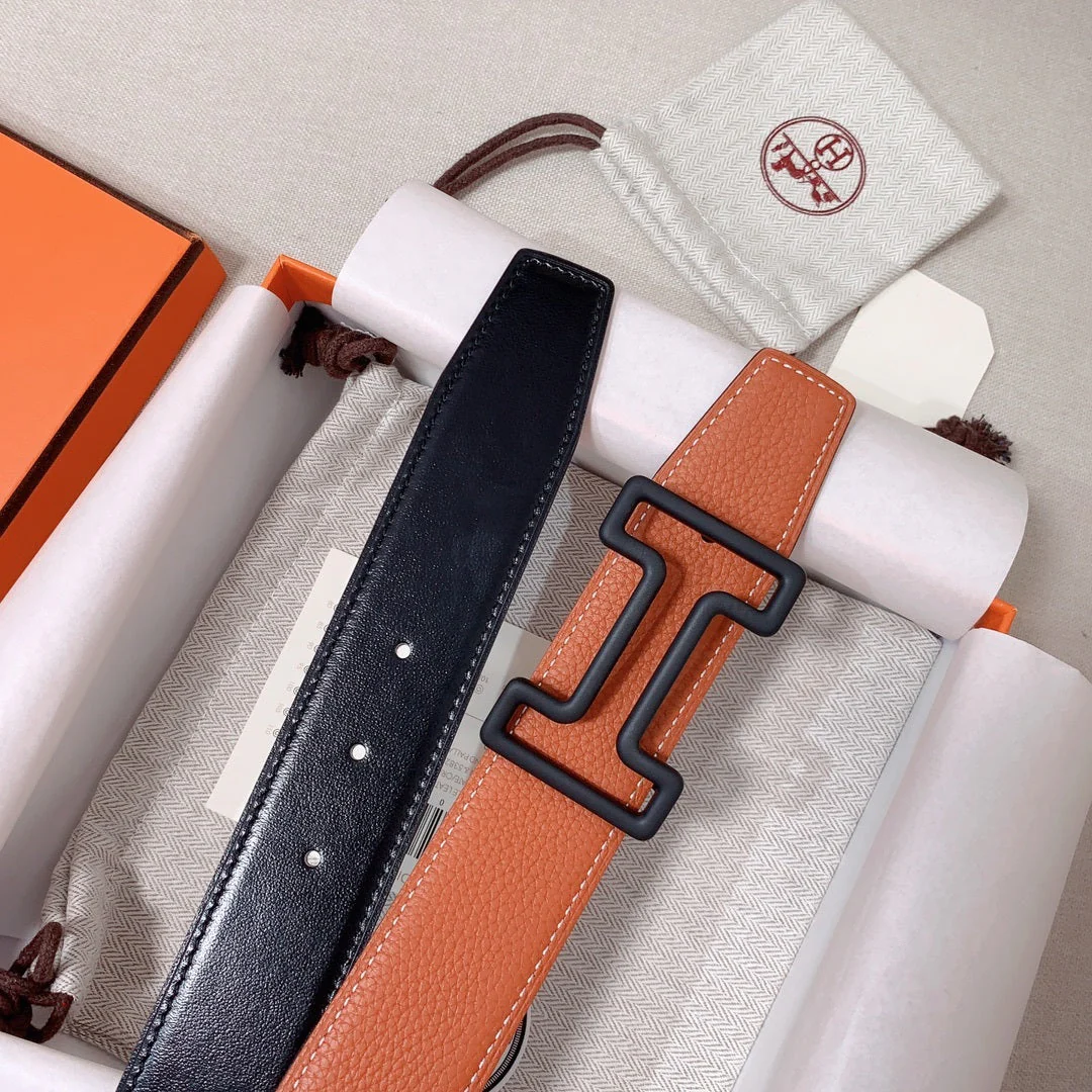 Men's belt 38mm wide belt double belt