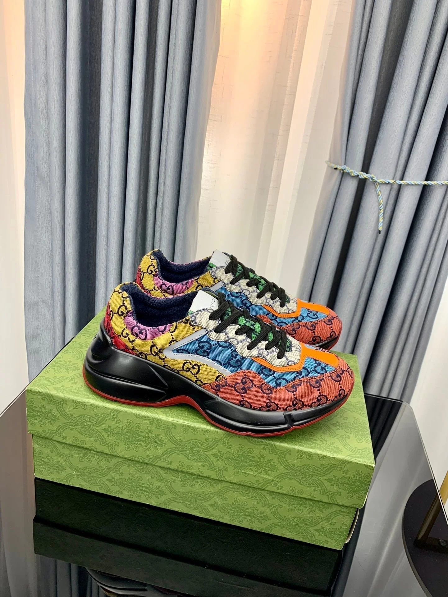 Couple's cowhide dad shoes