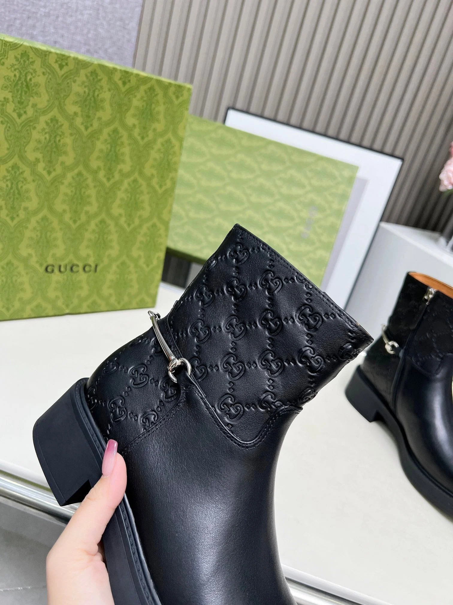 Calfskin mid-calf boots Heel height 35 mm