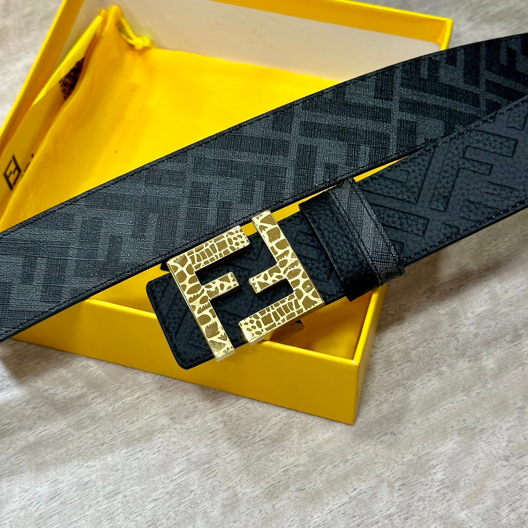 Cowhide double loop waistband width 4.0CM