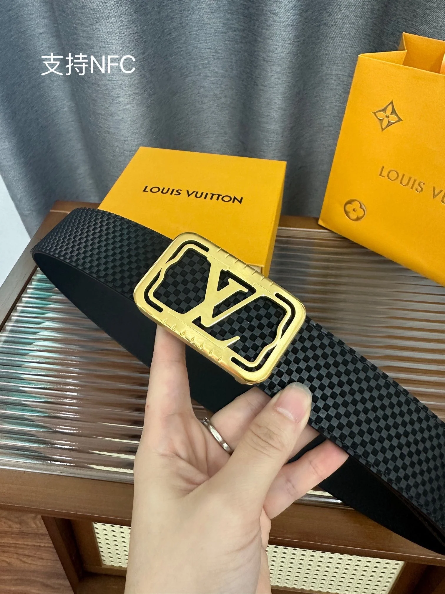 Thick metal plated men's belt, double-sided, 4.0CM wide