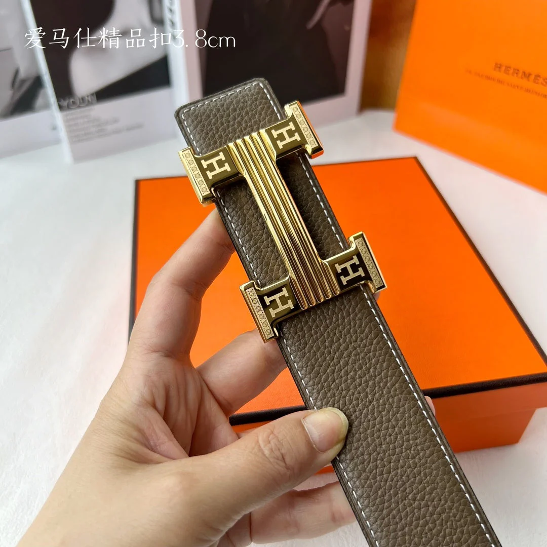 Litchi pattern double-sided belt Width 3.8