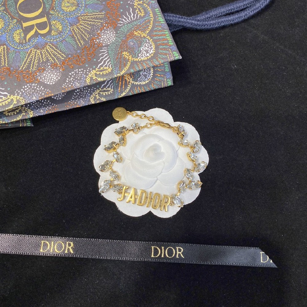 Full Rhinestone Letter Bracelet