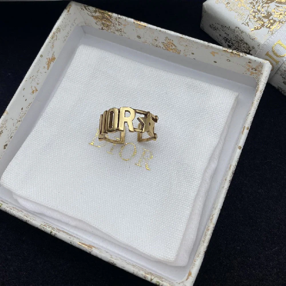 Minimalist Star Letter Ring for Women