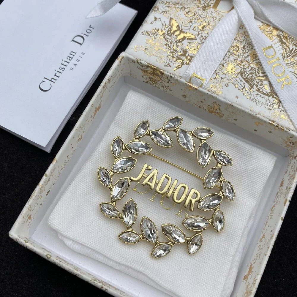 Broche feuille de brique