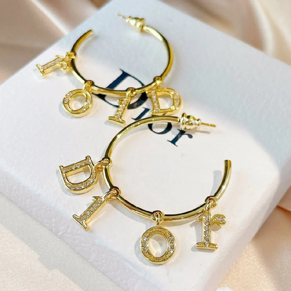 Fashion Hoop Drop Earrings