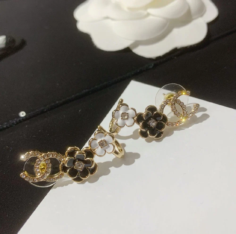 High-End and Elegant Camellia Stud Earrings