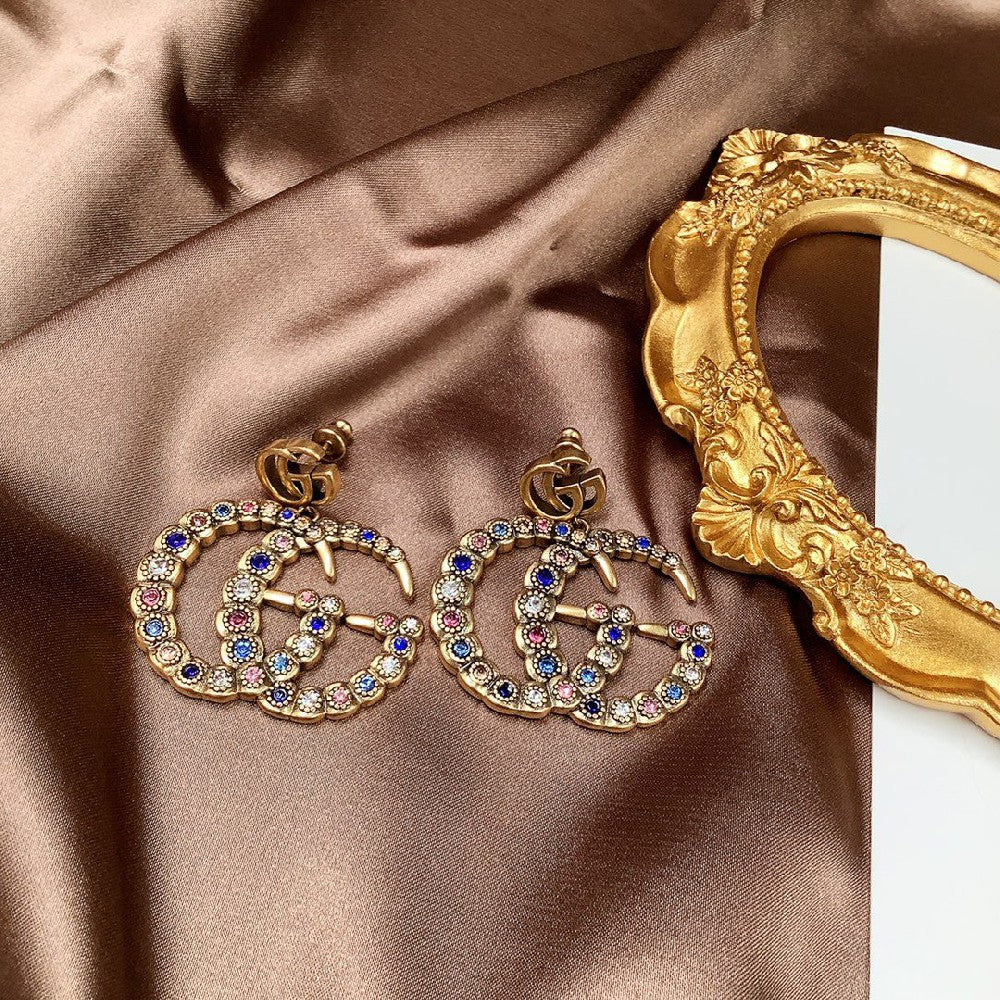 Colorful Letter Stud Earrings