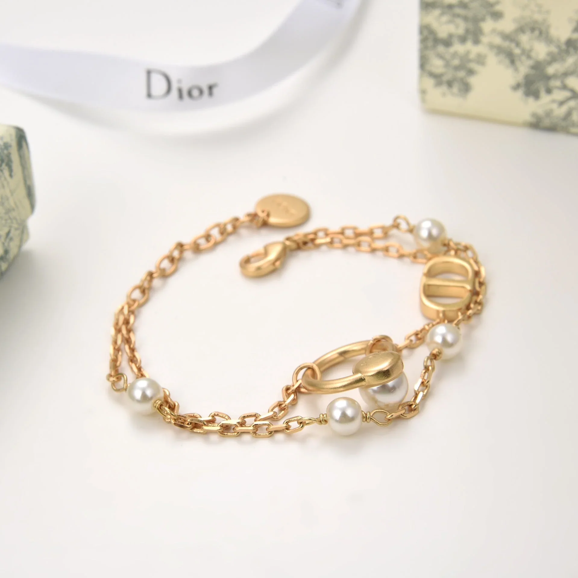 Double Chain Pearl Bracelet