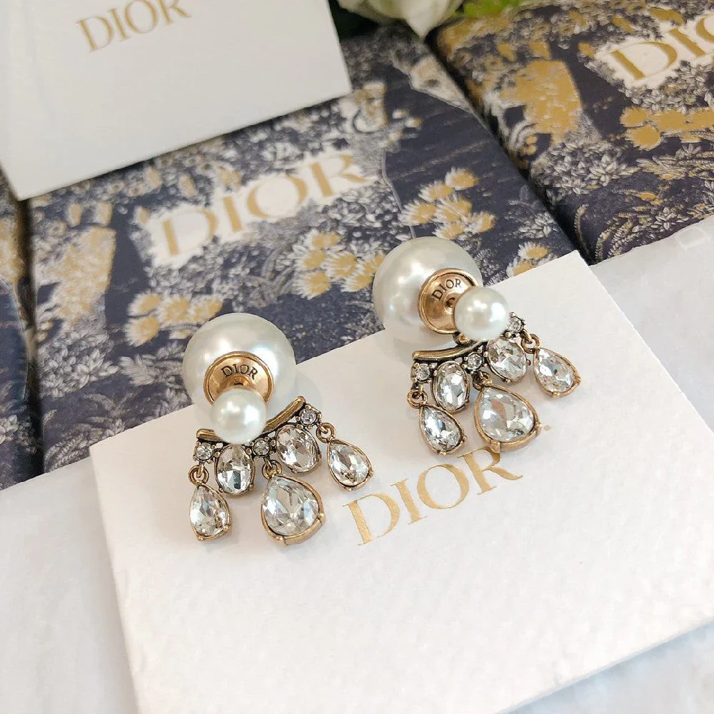 Pearl and Diamond Earrings