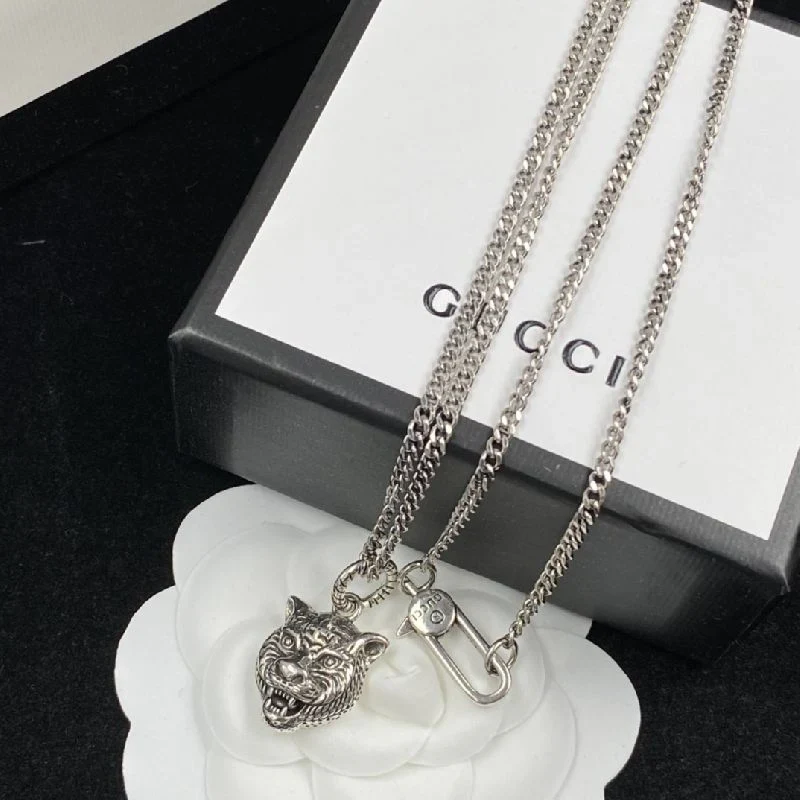 Trendy Tiger Head Necklace