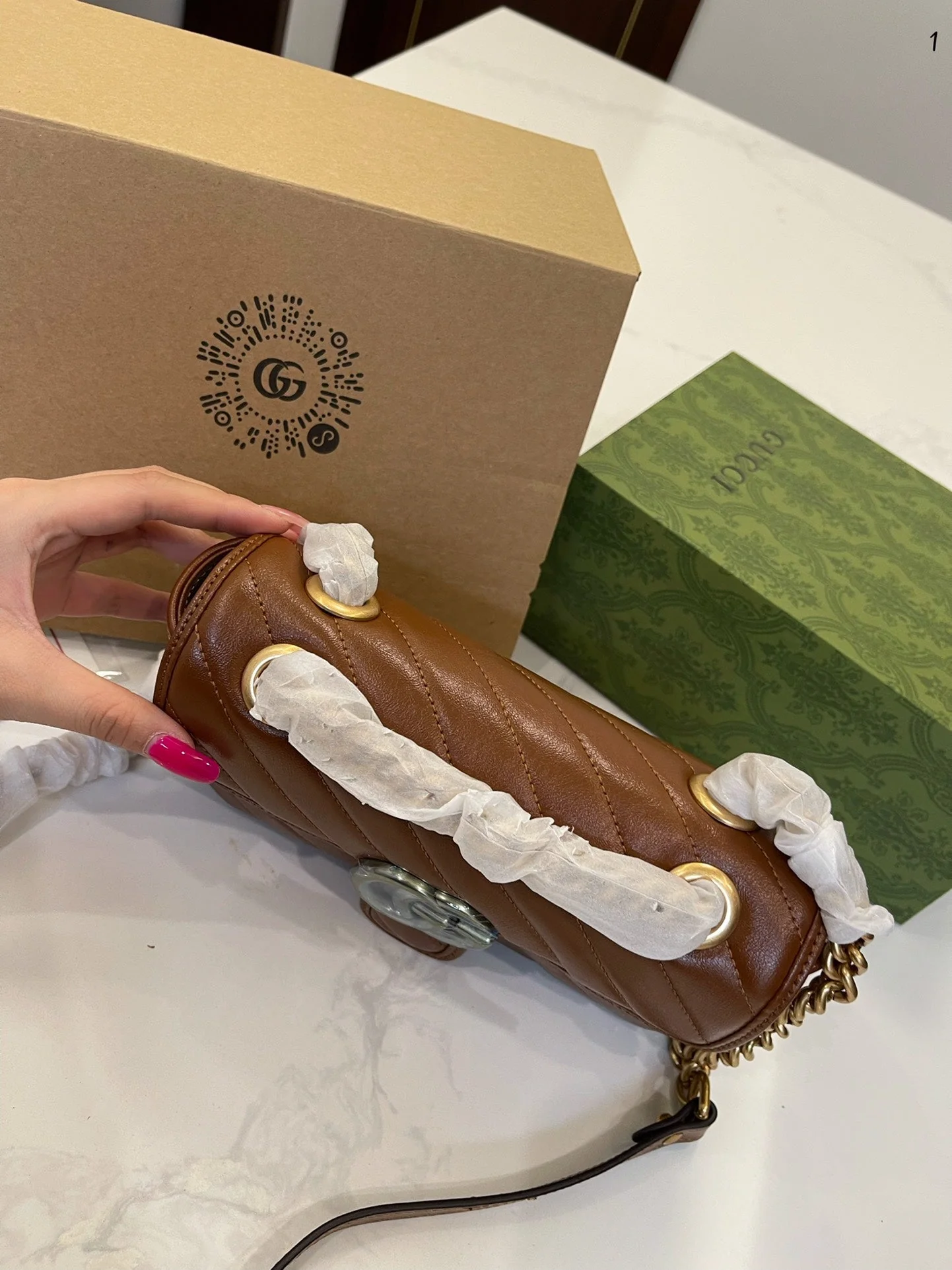 Genuine leather all match shoulder bag