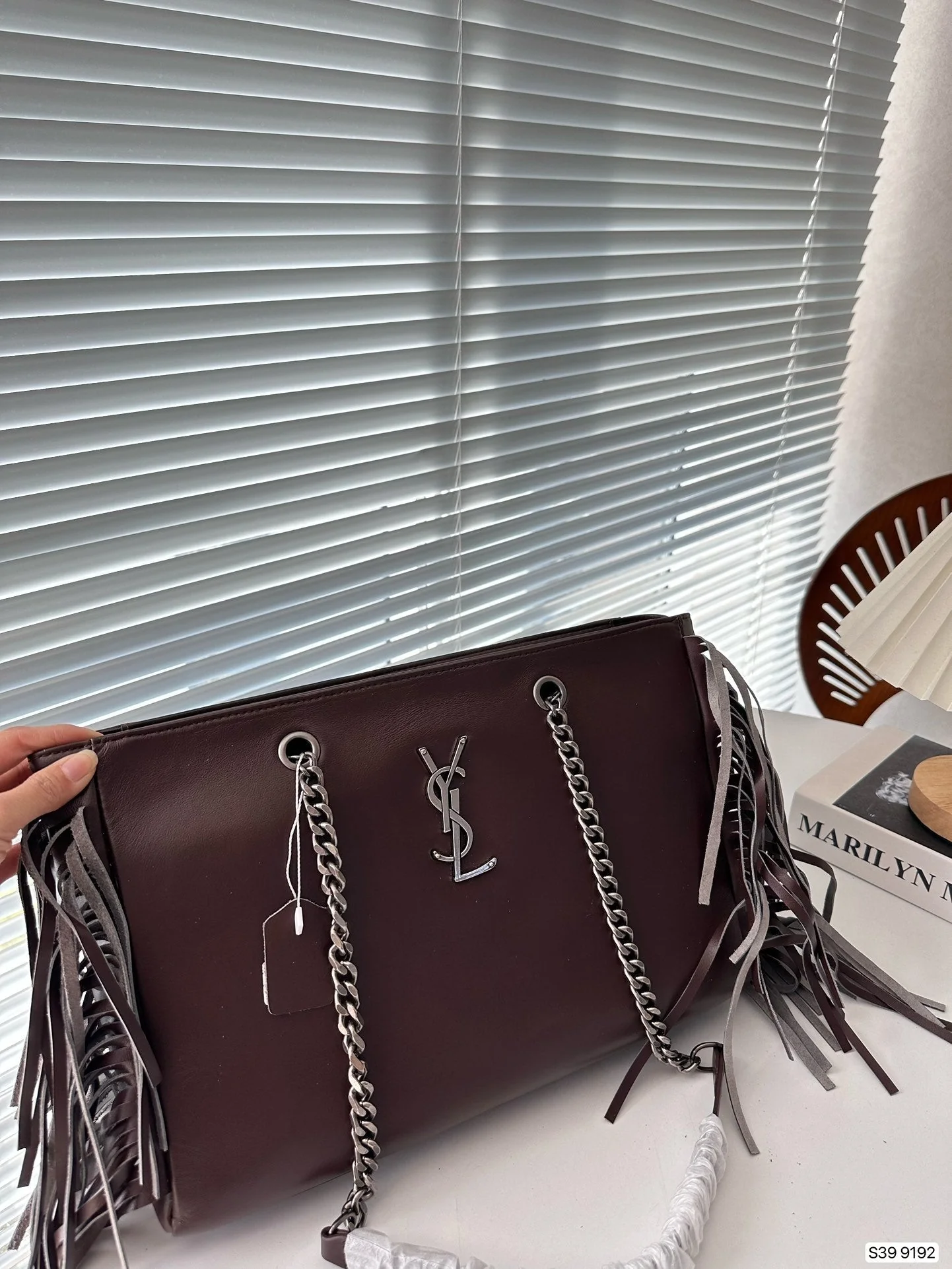 Premium first layer cowhide tassel tote bag