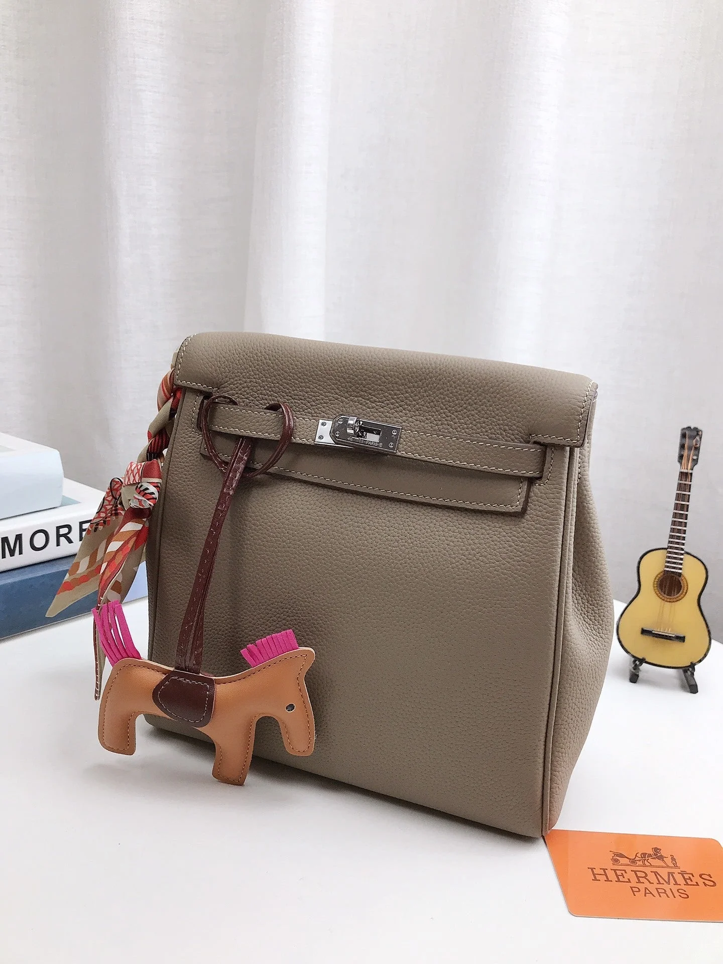 Pure leather hardware backpack size 23*21cm p255