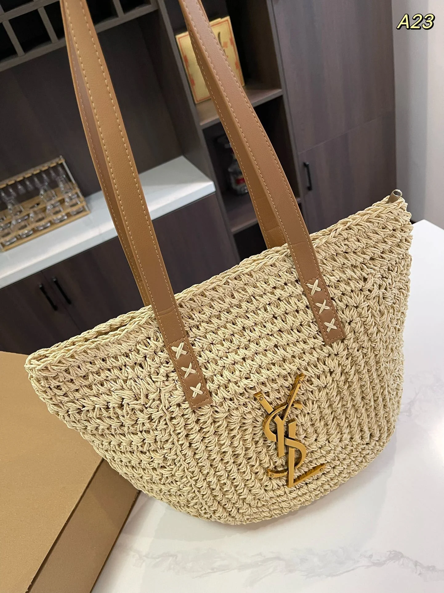 Raffia Woven Shopping Bag