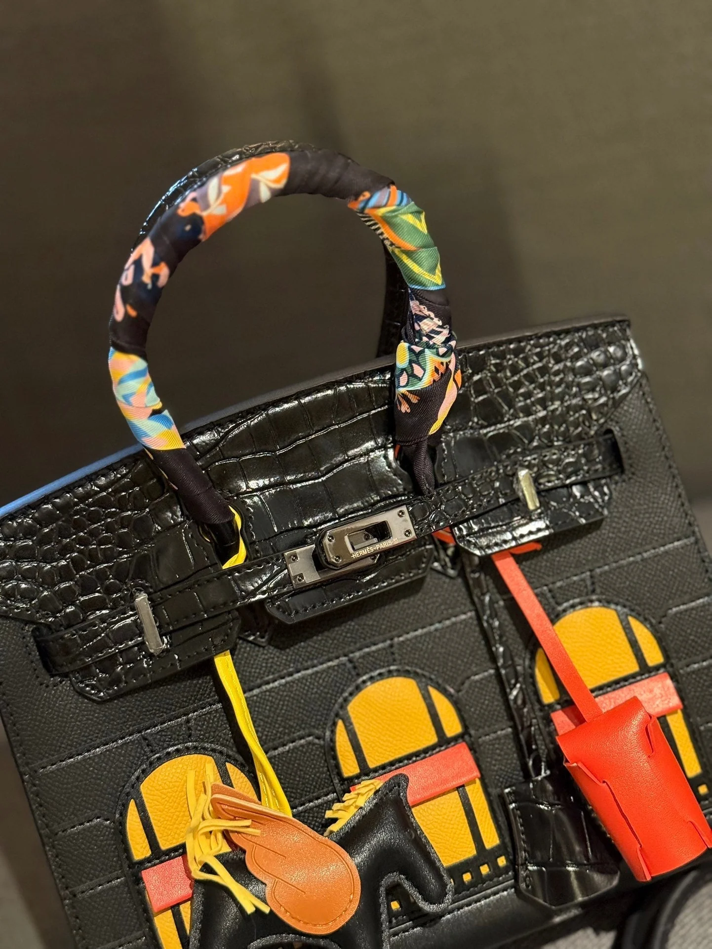 Top grade cowhide platinum house bag Size: 25cm