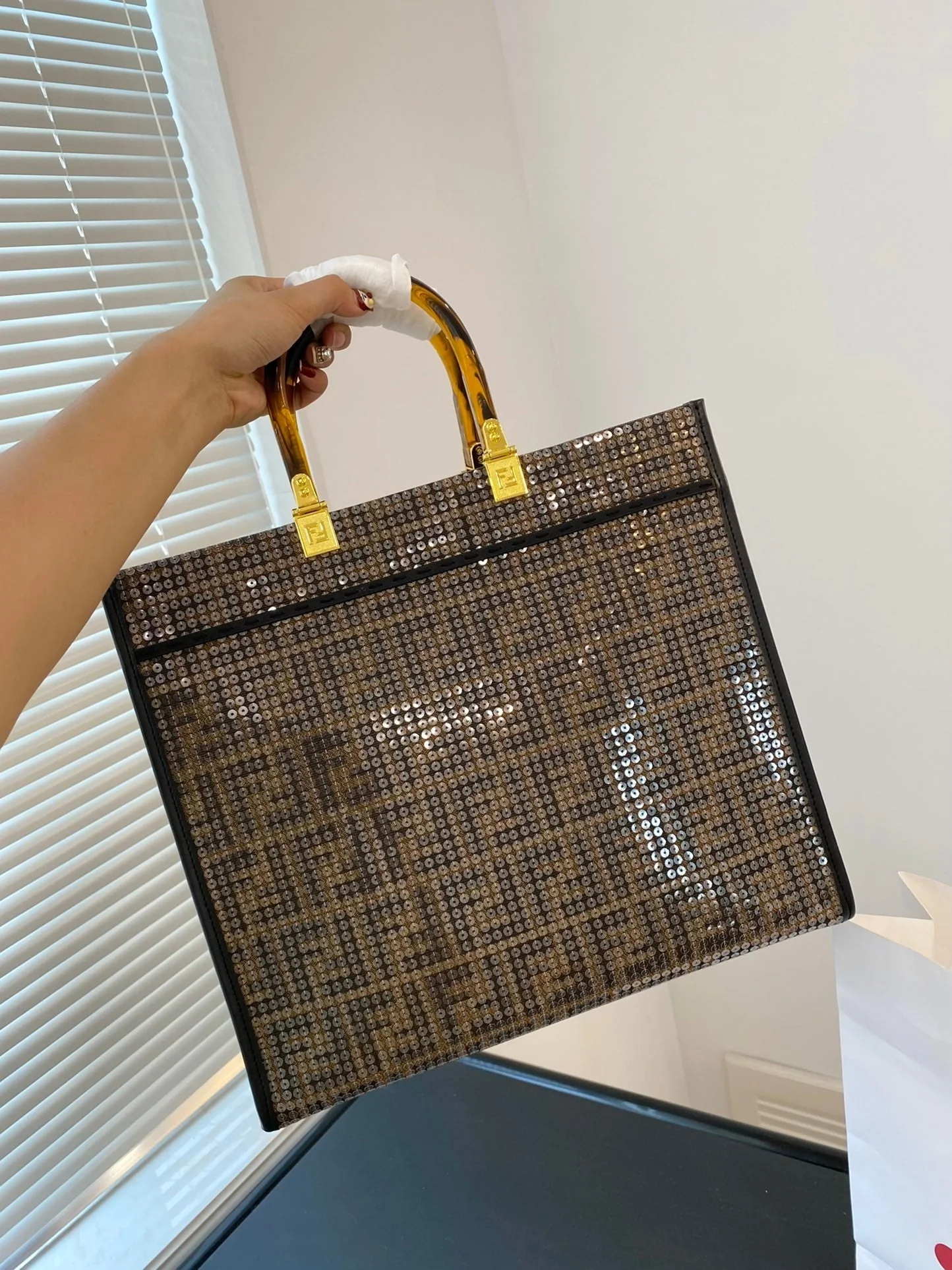 Ultimate beauty sequin craft tote bag