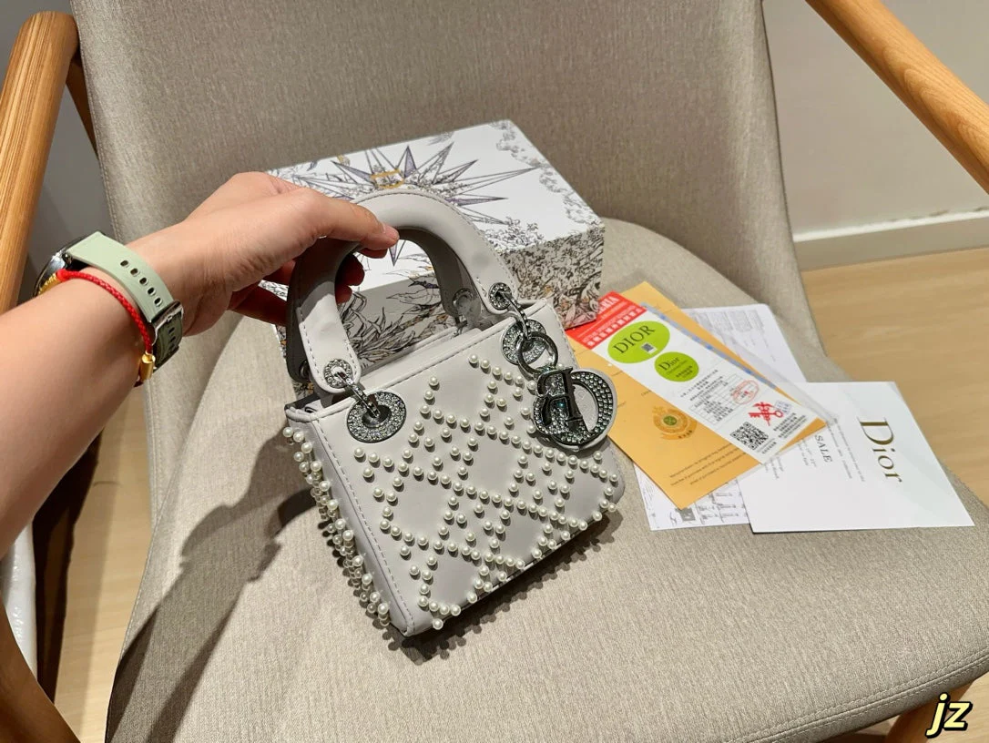 Fashion Pearl Rhinestone Mini Handbag