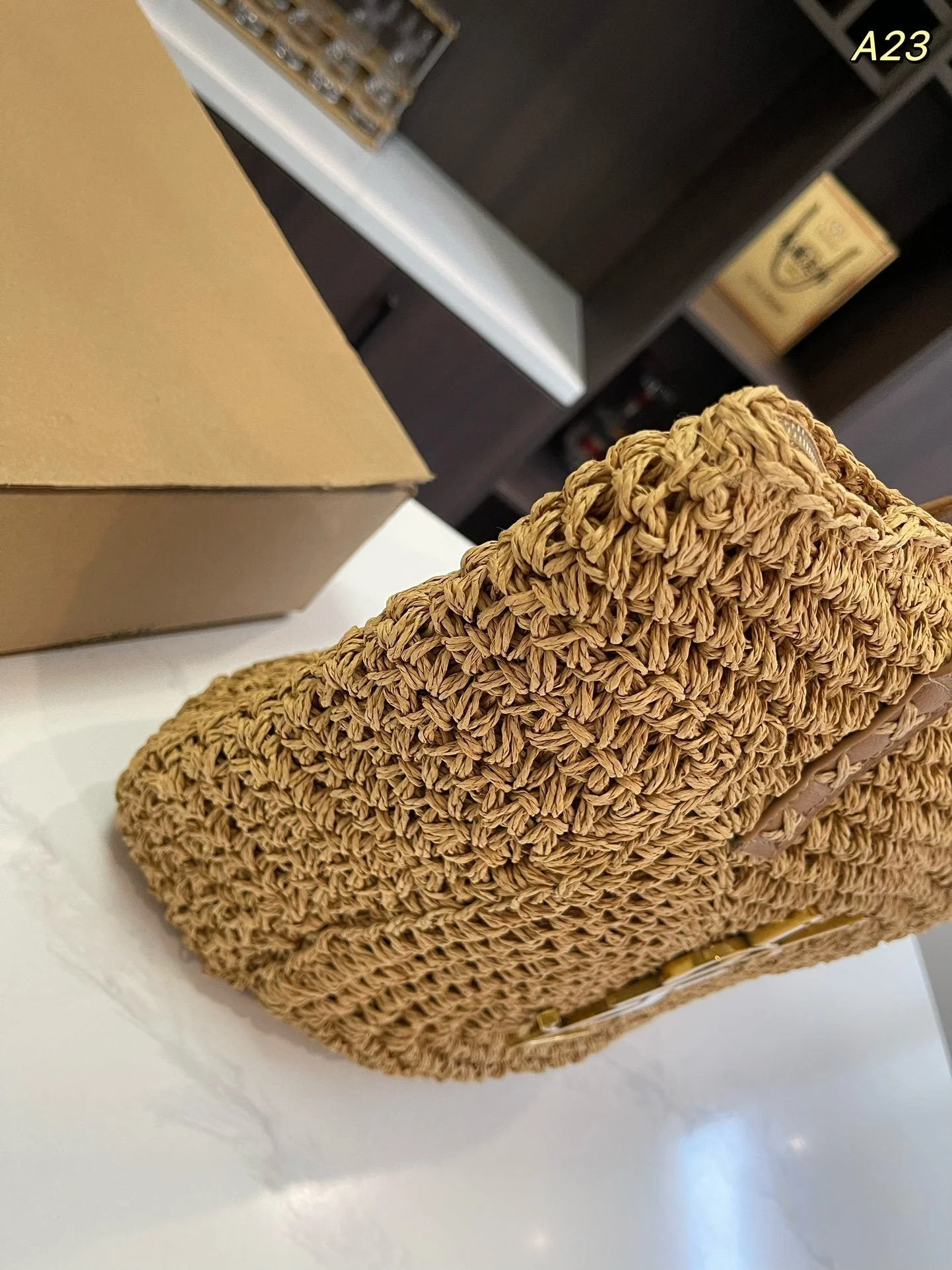 Raffia Woven Shopping Bag