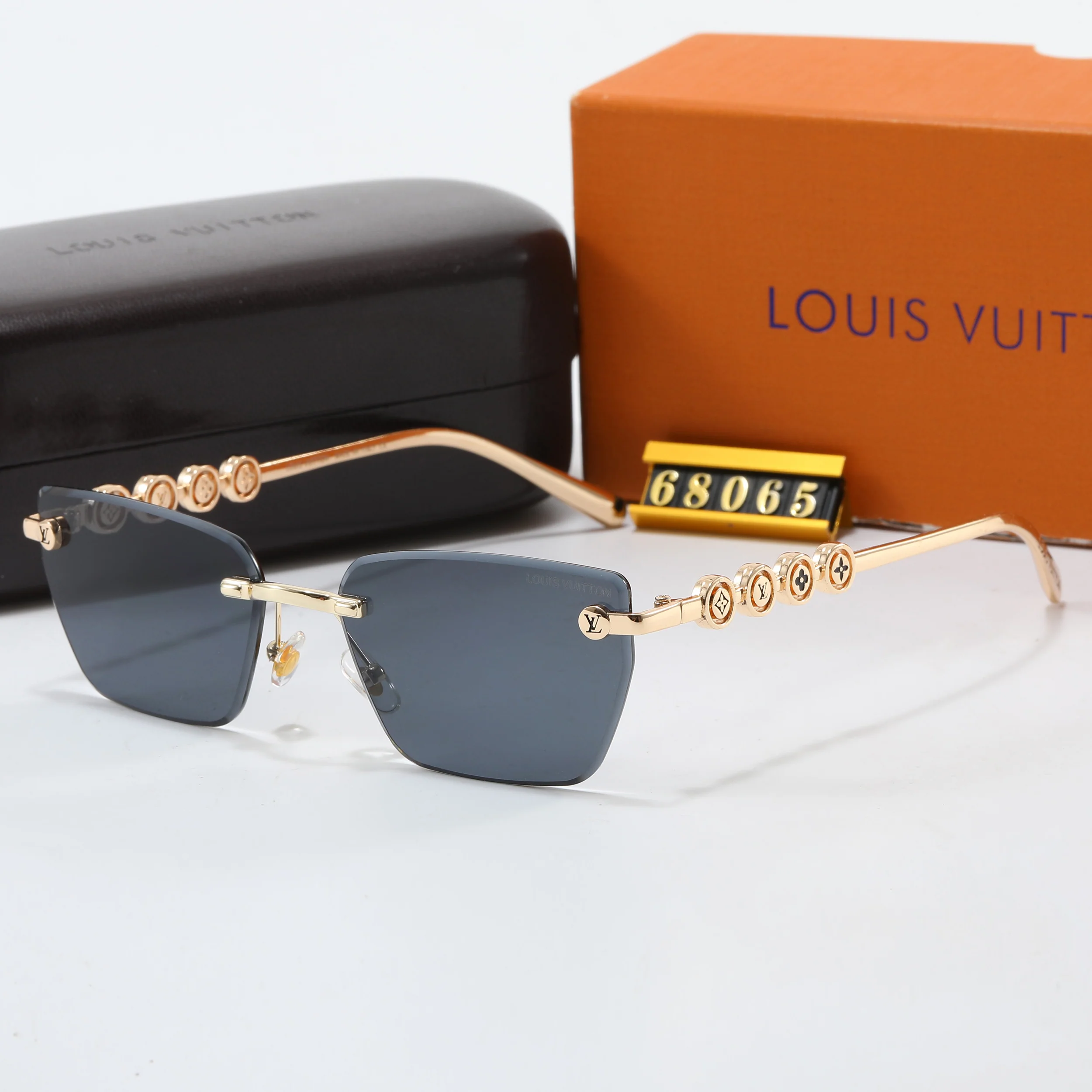 Metal frame retro sunglasses cat eye shape