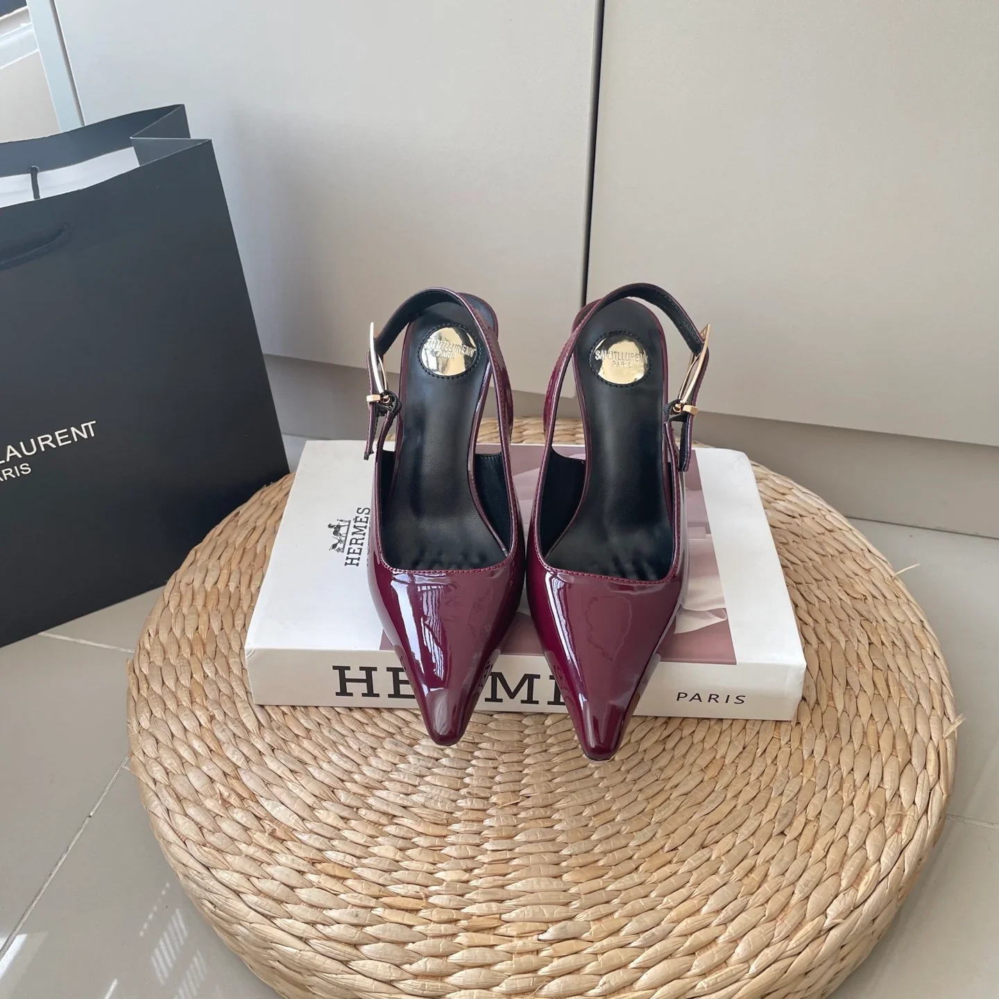 Electroplated sheepskin high heels