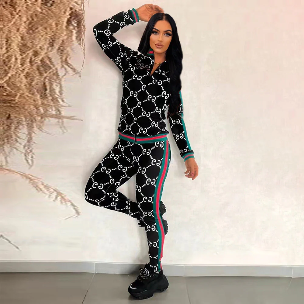 Casual temperament fashion trendy brand slim zipper autumn and winter jacket suit