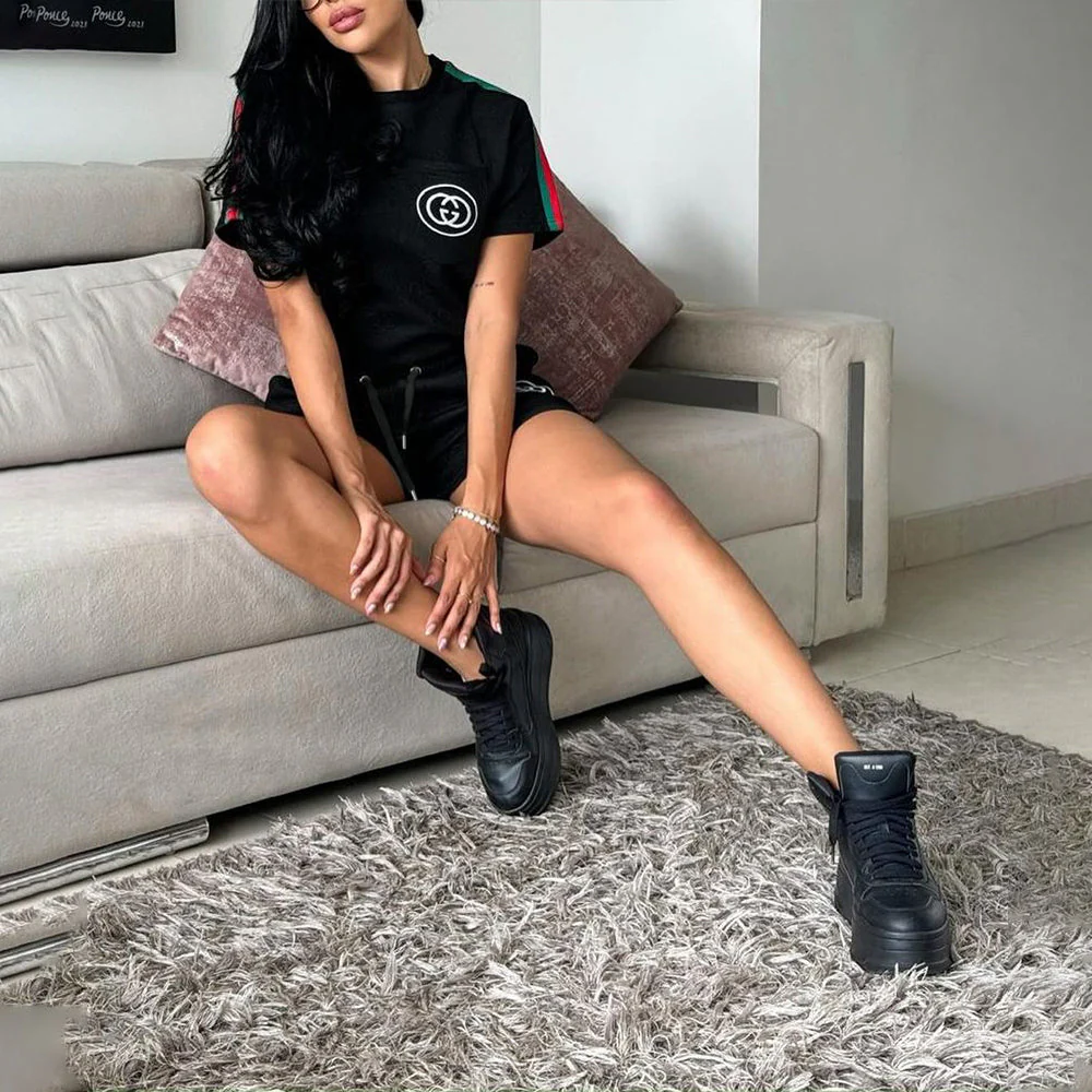 Summer steel-pressed fabric embroidery two-piece set