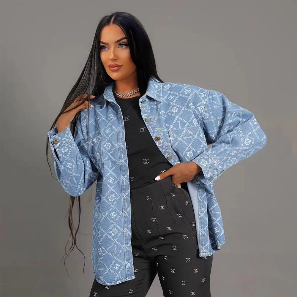 Versatile denim top jacket