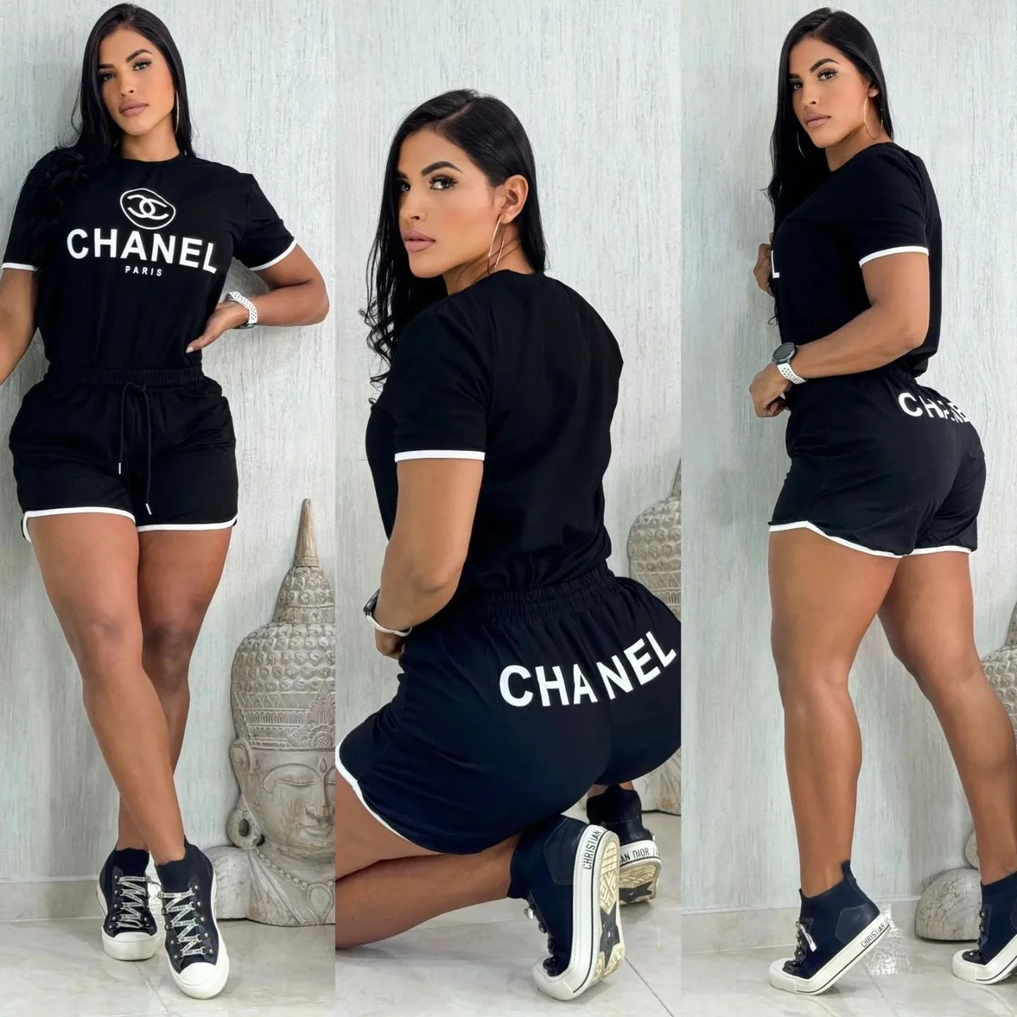 Temperament casual cotton two-piece set