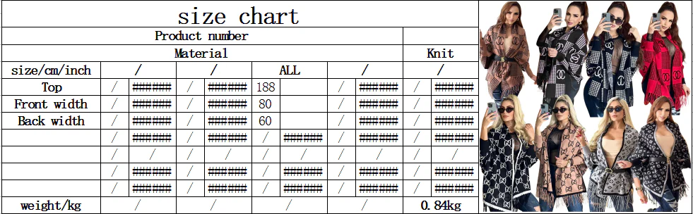 Warm Shawl Sweater Fringed Cape Cardigan Jacket