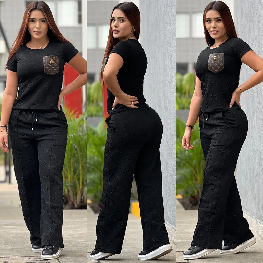 Temperament casual suit embossed pocket two-piece suit