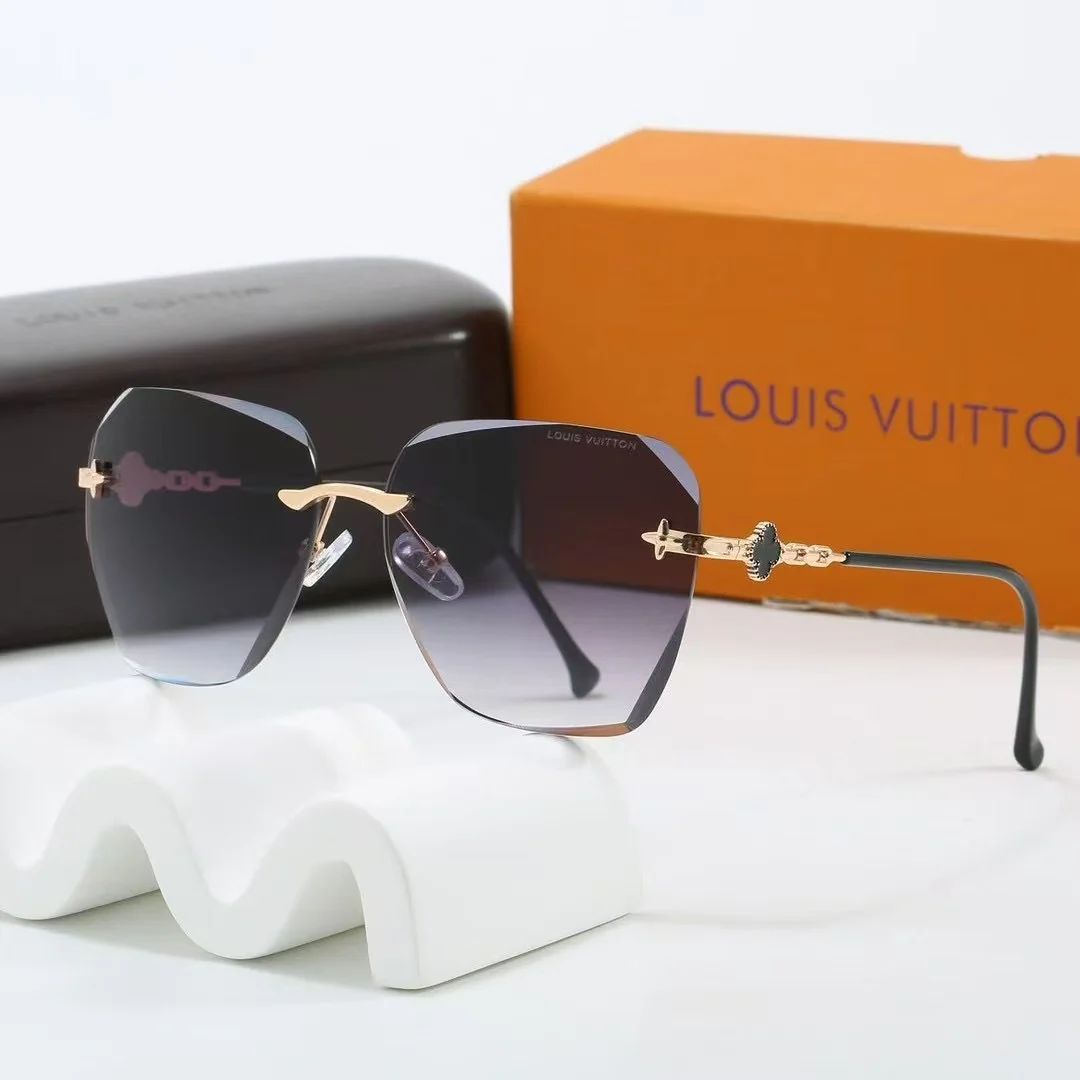 Polygonal frameless men's sunglasses