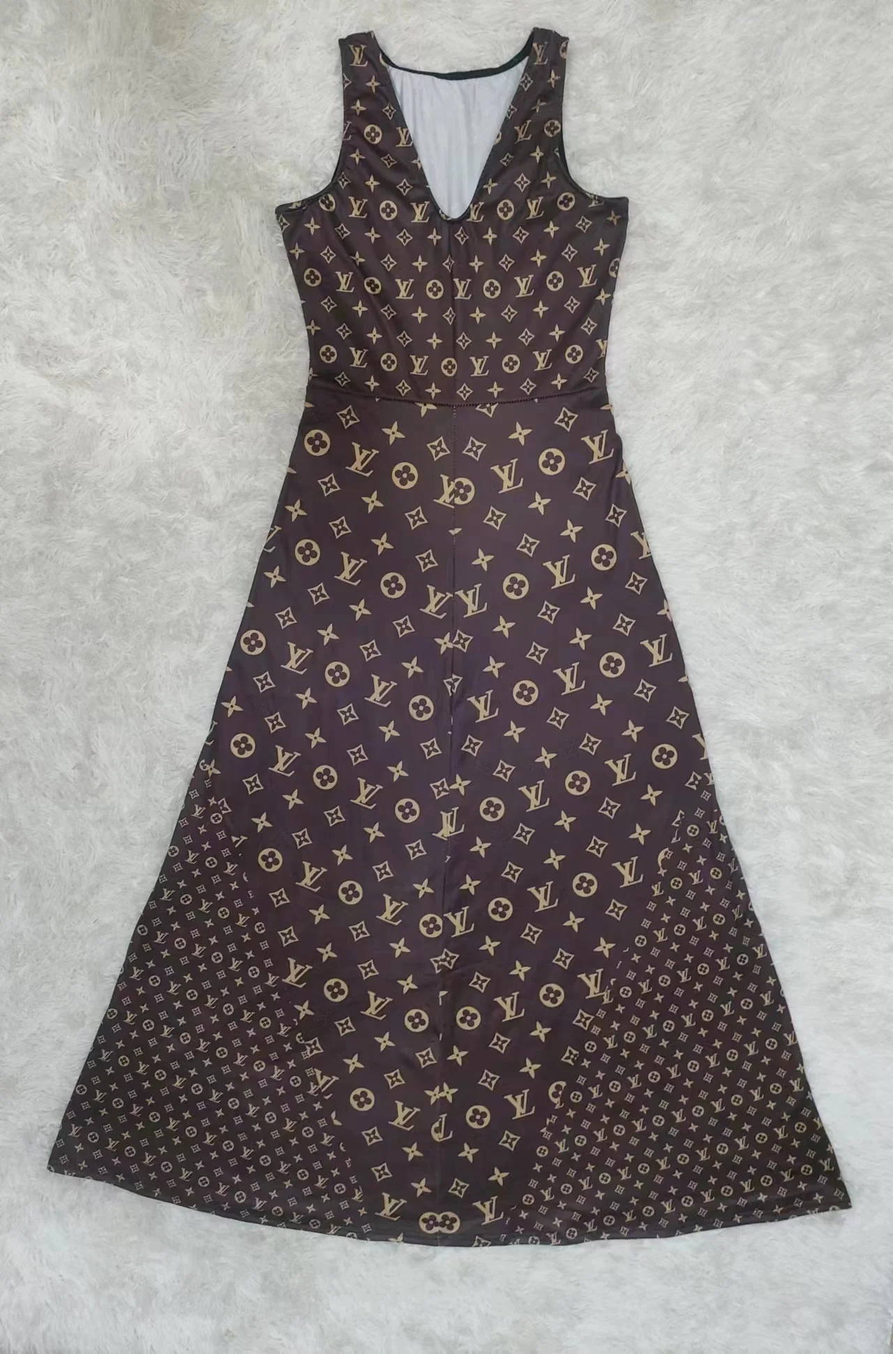 Fashion Casual Sexy Sleeveless Printed Shoulder Strap Loose Dress