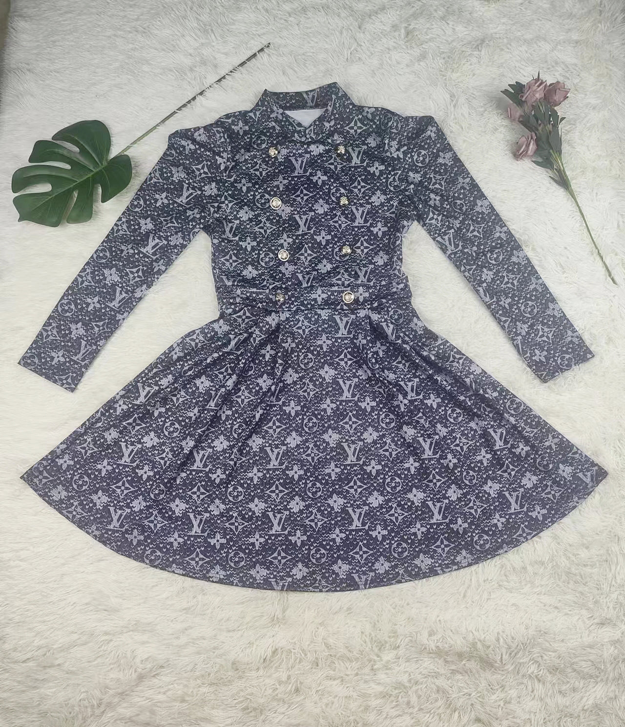 Stylish and casual temperament slim high-end retro style dress