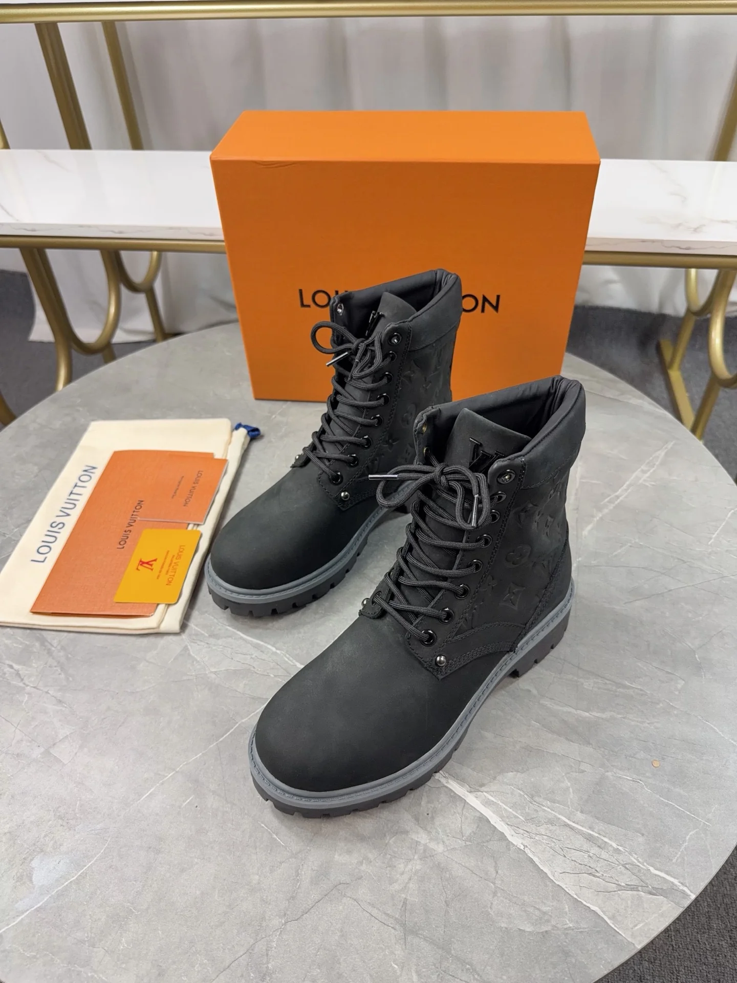 Embossed Yellow Boots ▪️Sole Thickness: 3.5cm